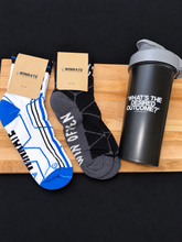 Load image into Gallery viewer, WinRate Shaker Bottle + 2-Pair Sock Bundle
